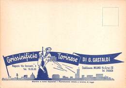 08514 "GRISSINIFICIO TORINESE DI G. GASTALDI - MILANO" CART. ORIG. NON SPED. - Mercaderes