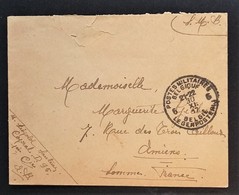 Petite Env Franchise Militaire POSTES MILITAIRES BELGIQUE 6 De Caporal Armée Belge D. 95 Vers Amiens Nov 1917 - Armada Belga