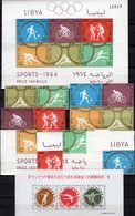 Olympia 1964 Nippon Block 67,LIBYA 166/1ER,3ZD+Bl.8 A ** 48€ Tokyo Sprung Speerwurf Ringen Hb M/s Sheet Bf Olympics - Collections, Lots & Séries