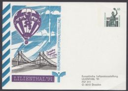 Mi-Nr. PP 152y C2/06b, "Lilienthal 91", Gedr. Anschrift, Ungebraucht Nicht Häufig, * - Private Postcards - Mint