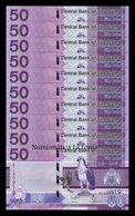 Gambia Lot Bundle 10 Banknotes 50 Dalasis 2019 Pick New SC UNC - Gambie