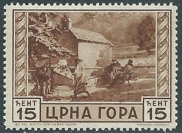 1943 MONTENEGRO IL SERTO DELLA MONTAGNA 15 CENT MNH ** - UR33-8 - Montenegro