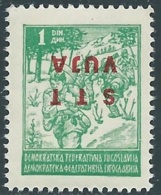 1949 TRIESTE B VARIETà SOPRASTAMPA CAPOVOLTA 1 D MNH ** - UR33-8 - Mint/hinged