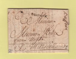 De Limoux - Aude - 1767 - Courrier Pour Marseille - 1701-1800: Précurseurs XVIII