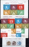 Imperf.Olympia 1964 Nippon Block 70,LIBYA 166/1ER,3ZD+Bl.8B ** 50€ Tokyo Volleyball Boxen Segeln Hb Bloc Bf Olympic - Lots & Serien