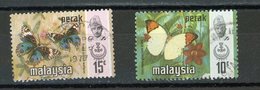 MALAYSIA - PERAK (GB) : PAPILLONS N° Yvert 122+123 Obli. - Perak