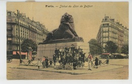 PARIS - XIVème Arrondissement - Statue Du Lion De Belfort (carte Toilée ) - Arrondissement: 14