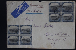 South West Africa Airmail Cover LUDERITZ  ->  Berlin Germany 2x Four Block 1938 - South West Africa (1923-1990)