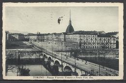 Italy, Torino, Piazza Vittorio Veneto E Ponte Vitt. Em, 1939. - Bruggen