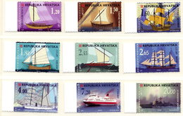 CROATIA 1998 Definitive: Ships, MNH / **..  Michel 473-81 - Kroatien
