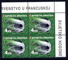 CROATIA 1998 Football World Cup Block Of 4, MNH / **..  Michel 460 - Croatie