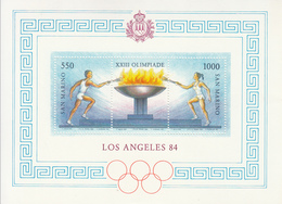 1984 San Marino Los Angelas Olympics Souvenir Sheet   Complete MNH - Ete 1984: Los Angeles