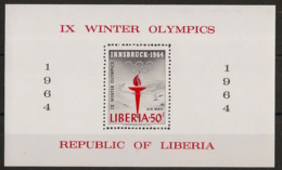 Liberia - 1963 - Bloc Feuillet BF N°Yv. 28 - Innsbruck 64 / Olympics - Neuf Luxe ** / MNH - Inverno1964: Innsbruck