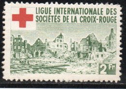 FRANCE - LOT 58 - LIGUE INTERNATIONALE DES SOCIETES DE LA CROIX ROUGE - VIGNETTE à 2 F - Rotes Kreuz