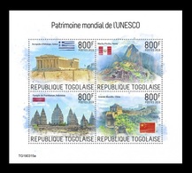 Togo 2019 Mih. 10033/36 UNESCO World Heritage. Greece. Peru. Indonesia. China MNH ** - Togo (1960-...)
