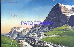 118115 SWITZERLAND KLEINE SCHIDEGG STATION TRAIN VIEW PARTIAL POSTAL POSTCARD - Egg