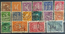 DEUTSCHES REICH - Partly False Cancellations! - Mi 180, 182-196 - Used Stamps