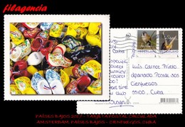 EUROPA. HOLANDA. ENTEROS POSTALES. TARJETA POSTAL CIRCULADA 2017. AMSTERDAM. HOLANDA-CIENFUEGOS. CUBA. AVES - Lettres & Documents