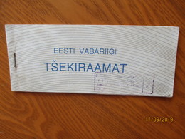 RARE! RUSSIA ESTONIA 1992 CHEQUE BOOK FOR 45 ROUBLES SUM ,  O - Estonie