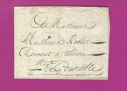 FRANCE Lettre Pour GRENOBLE ISERE Sans Texte Et Marque Postale - 1801-1848: Voorlopers XIX
