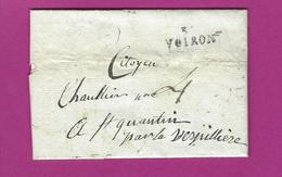 FRANCE Lettre De VOIRON ISERE - 1801-1848: Precursors XIX