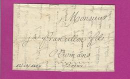 FRANCE Lettre De LYON RHONE Sans Marque Postale - 1801-1848: Precursori XIX