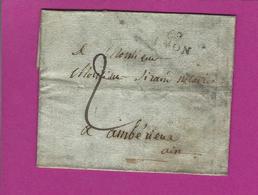 FRANCE Lettre De LYON RHONE 1805 - 1801-1848: Precursors XIX