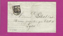 FRANCE Lettre De LYON RHONE Taxe 15ct 1865 - 1849-1876: Classic Period