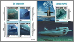 NIGER 2019 MNH Submarines U-Boote Sous-marins M/S+S/S - IMPERFORATED - DH1932 - Submarines