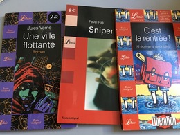 3 Livres Collection Librio : Pavel Hak, Sniper - C'est La Rentrée, 16 écrivains Racontent - Jules Verne , Une Ville Flot - Loten Van Boeken