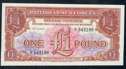 GREAT BRITAIN  PM29 1 POUND   1956    UNC. - Forze Armate Britanniche & Docuementi Speciali