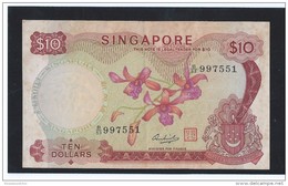 RARE ! Singapore Orchids Series $10  Dr. Goh Keng Sui Sign W/ Seal CURRENCY MONEY BANKNOTE (#65) - Singapore