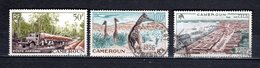 CAMEROUN PA  N° 46 à 48  OBLITERES COTE 5.20€  PORT GIRAFE ANIMAUX BOIS CAMION - Poste Aérienne