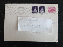 LETTRE ROUMANIE ROMANIA ROMANA YT 2761 2644 TRAIN LOCOMOTIVE DENSUS - Poststempel (Marcophilie)