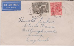 Australia 1935 Air Mail 6d Kingsford Smith On Letter To England - Lettres & Documents