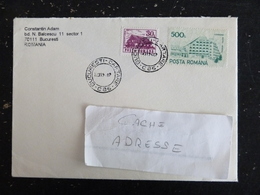 LETTRE ROUMANIE ROMANIA ROMANA YT 3970 3976E AUBERGE MIORITA MONT BUCEGI HOTEL BRADUL VAINCASA - BUCURESTI CARTARE - Poststempel (Marcophilie)