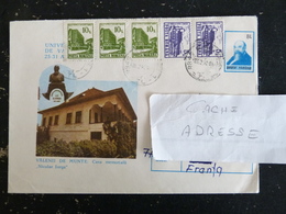 LETTRE ENTIER POSTAL ROUMANIE ROMANIA ROMANA YT 3956 3954  HOTEL ROMAN BAILE HERCULANE HOTEL LEBADA CRISAN - Poststempel (Marcophilie)