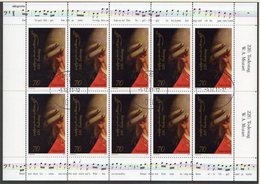 AUSTRIA 2011 Death Of Mozart Sheetlet, Cancelled.  Michel 2970 Kb - Blocs & Hojas