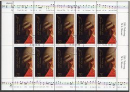 AUSTRIA 2011 Death Of Mozart Sheetlet, Cancelled.  Michel 2970 Kb - Blocks & Sheetlets & Panes