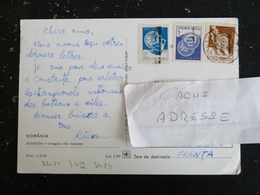 LETTRE ROUMANIE ROMANIA ROMANA YT 3421 3419 3424 ASSIETTE PICHET CUILLERE EN BOIS - MAMAIA MULTIVUES - Postmark Collection