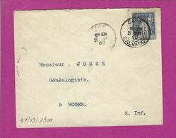 FRANCE Lettre Type SAGE De CAEN 1900 - 1877-1920: Periodo Semi Moderno