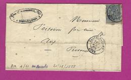 FRANCE Lettre Type SAGE De CASTELNAUDARY AUDE 1889 - 1877-1920: Semi-moderne Periode