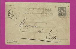 FRANCE Lettre Type SAGE Entiers De THONON LES BAINS 1893 - 1877-1920: Periodo Semi Moderno