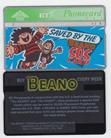 BT Beano 'Dennis' Used Condition Phonecard - BT Advertising Issues