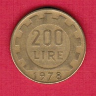 ITALY   200 LIRE 1978 (KM # 105) #5362 - 200 Lire