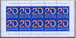 AUSTRIA 2009 Opening Of Hungarian Border Sheetlet, Cancelled.  Michel 2823 Kb - Blocs & Hojas