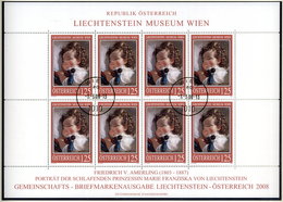 AUSTRIA 2008 Liechtenstein Museum Painting Sheetlet, Cancelled.  Michel 2720 Kb - Blocks & Kleinbögen