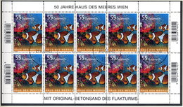 AUSTRIA 2007 Aquarium Anniversary Sheetlet, Cancelled.  Michel 2694 Kb - Blocs & Feuillets