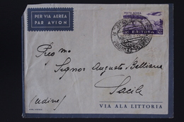 Italy Eritrea Sa Nr AE 22 Airmail Cover -> Sacile - Erythrée