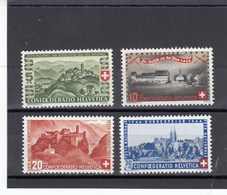 Suisse - 1944 - Neuf** - N° YT 395/398 - Fête Nationale - Unused Stamps